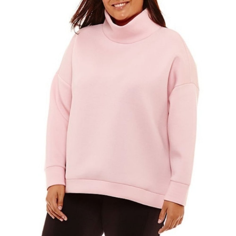Project Runway Funnel Neck Sweatshirt Pink Size S